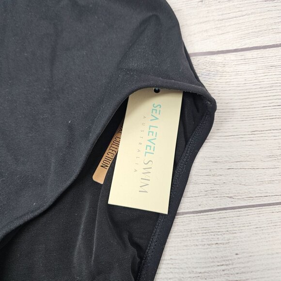 NWOT Sea Level Swim Women's Black One Piece Swim Suit Size 10‎ - Picture 2 of 4